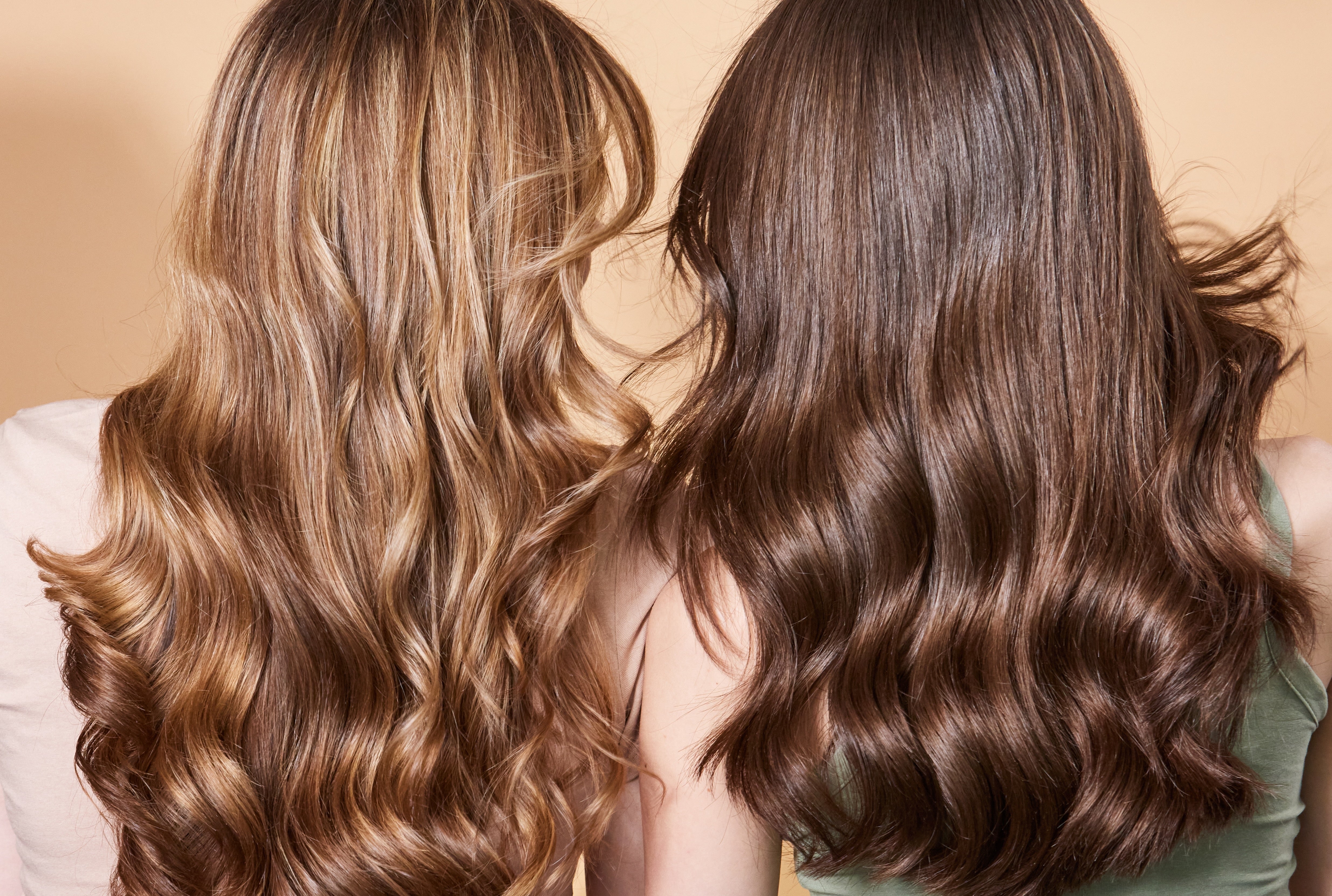 Model showcasing plant-based henna hair color