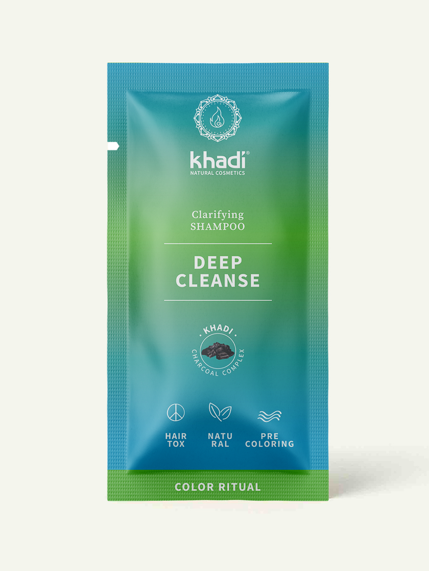 Model using Deep Cleanse Shampoo by khadi