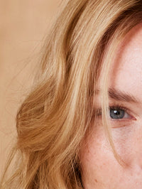 A model after using light blonde hair color by khadi