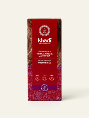 Image of khadi plant hair color auburn red packaging