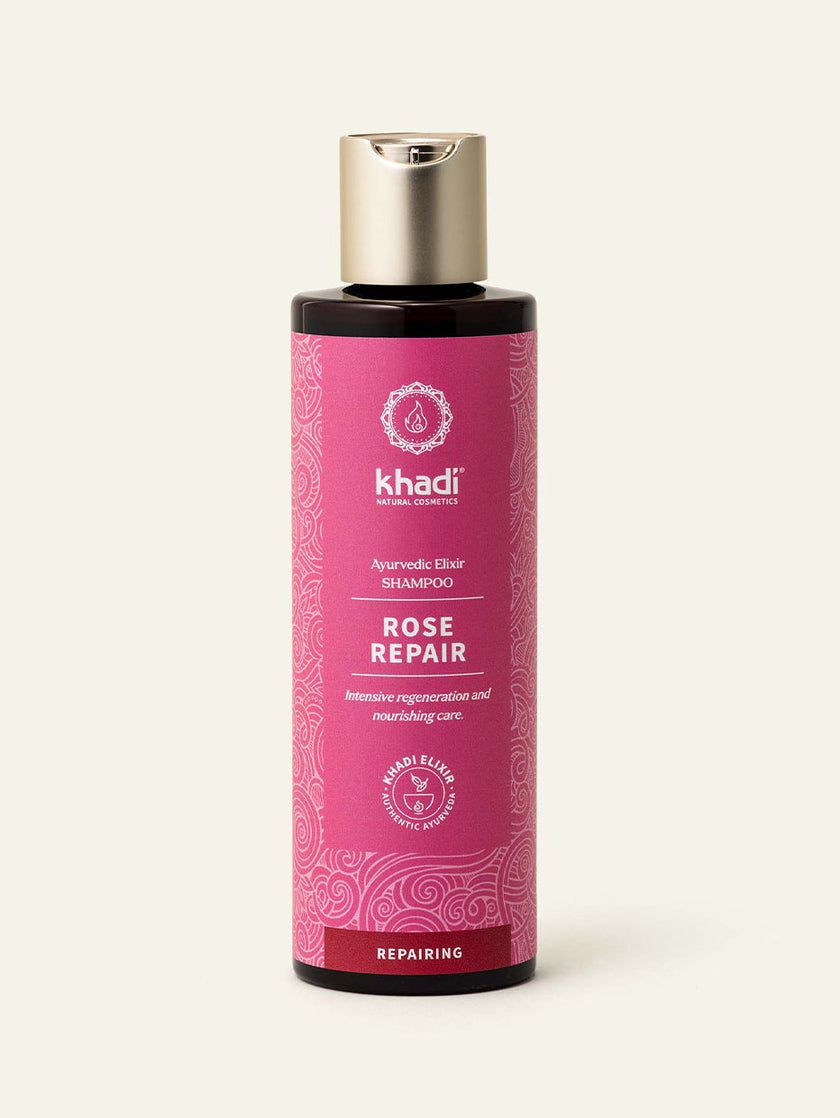 Image of Rose Repair Hair & Scalp Oil, back view by khadi