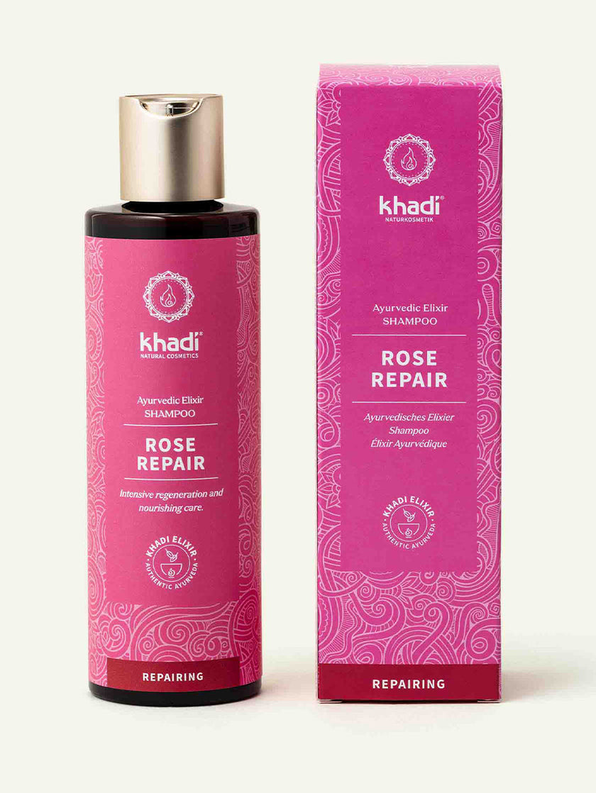 Image of Rose Repair Shampoo, product by khadi Elixir