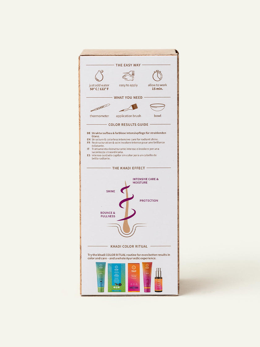 Image of Senna Cassia plant-based hair color packaging, side view