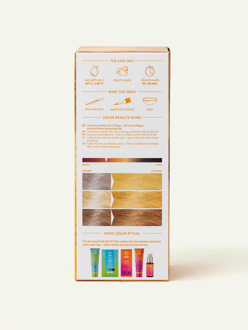 Image of Sonnenblond plant-based hair color, side view of packaging