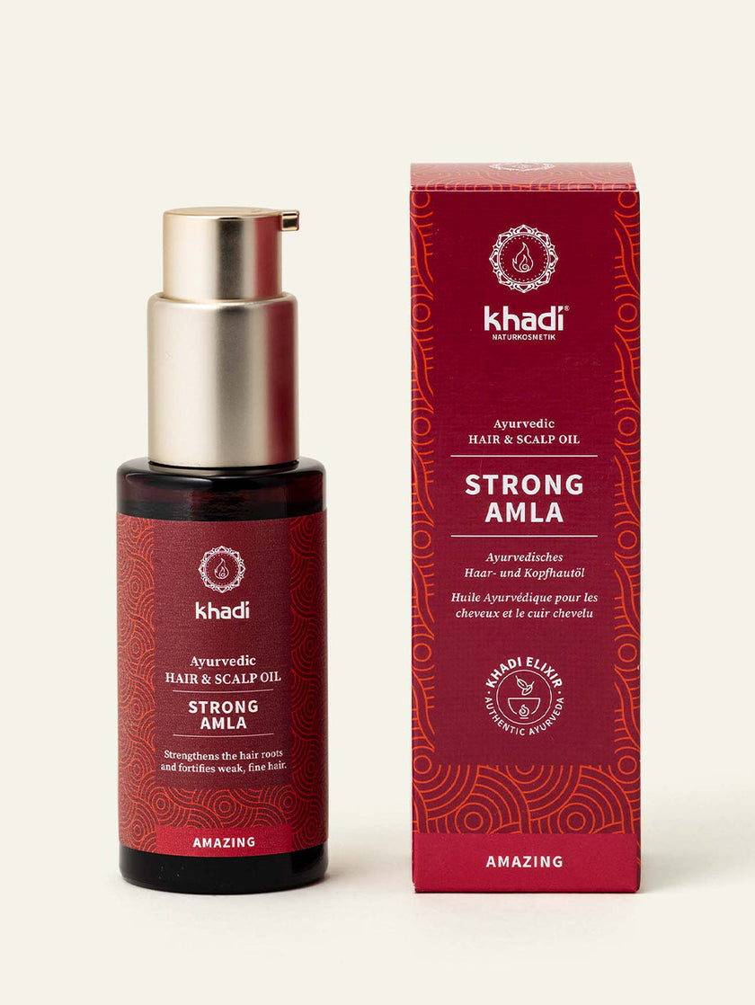 Image of Strong Amla Hair & Scalp Oil, an impressive product packaging